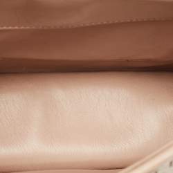 Prada Beige Madras Woven Leather Chain Flap Bag