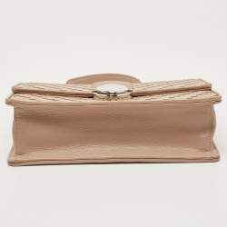 Prada Beige Madras Woven Leather Chain Flap Bag