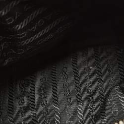 Pre Owned Prada Black Leather Triangle Shoulder Bag