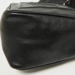 Pre Owned Prada Black Leather Triangle Shoulder Bag