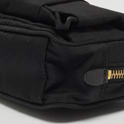 Pre Owned Prada Black Nylon Bow Crossbody Bag