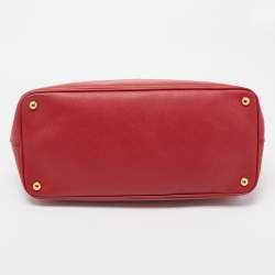 Pre Owned Prada Red Saffiano Leather Large Galleria Tote
