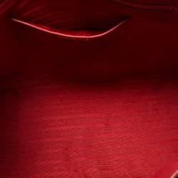 Pre Owned Prada Red Saffiano Leather Large Galleria Tote