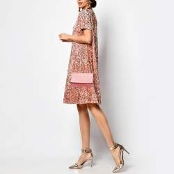 Prada Two Tone Pink Leather Convertible Flap Crossbody Bag