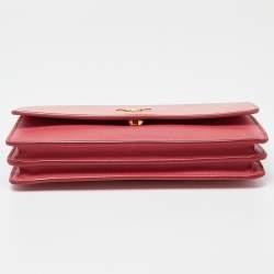 Prada Two Tone Pink Leather Convertible Flap Crossbody Bag