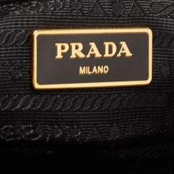 Pre Owned Prada Black Saffiano Lux Leather Large Gardener's Tote