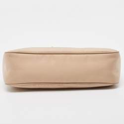 Prada Beige Nylon and Leather Re-Edition 2005 Baguette Bag
