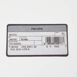 Prada Red Vitello Danio Leather Crossbody Bag