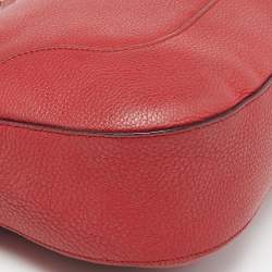 Prada Red Vitello Danio Leather Crossbody Bag