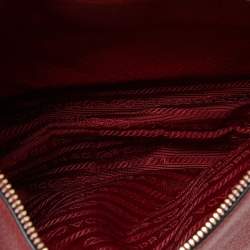 Prada Red Vitello Danio Leather Crossbody Bag