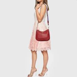 Prada Red Vitello Danio Leather Crossbody Bag