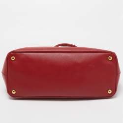 Prada Red Saffiano Leather Large Galleria Tote Bag