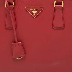 Prada Red Saffiano Leather Large Galleria Tote Bag