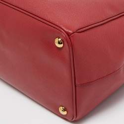 Prada Red Saffiano Leather Large Galleria Tote Bag