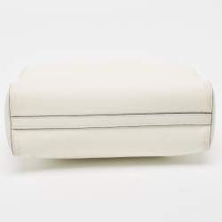 Prada Two Tone Off White Saffiano Lux/Soft Leather Convertible Tote
