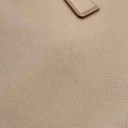 Pre Owned Prada Beige Leather Small Galleria Tote Bag