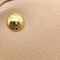 Pre Owned Prada Beige Leather Small Galleria Tote Bag