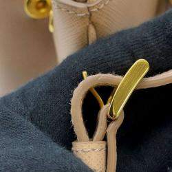 Pre Owned Prada Beige Leather Small Galleria Tote Bag