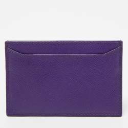 Prada Purple Saffiano Leather Card Holder