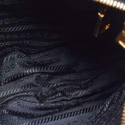 Pre Owned Prada Black Nylon and Leather Logo Crossbody Bag
