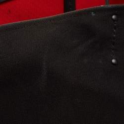 Pre Owned Prada Black Canvas Canapa Dinosaur Tote