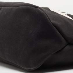 Pre Owned Prada Black Canvas Canapa Dinosaur Tote