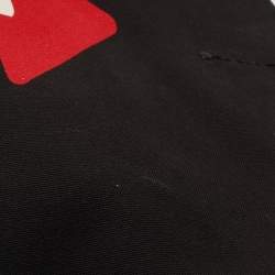 Pre Owned Prada Black Canvas Canapa Dinosaur Tote