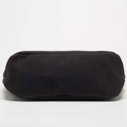 Pre Owned Prada Black Canvas Canapa Dinosaur Tote