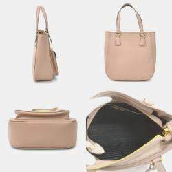 Prada Beige Saffiano Leather Metropolis Tote Bag