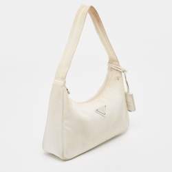 Pre Owned Prada White Nylon Mini Re-Edition 2000 Shoulder Bag
