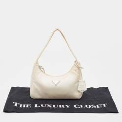 Pre Owned Prada White Nylon Mini Re-Edition 2000 Shoulder Bag