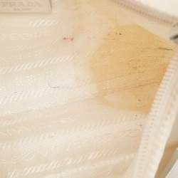 Pre Owned Prada White Nylon Mini Re-Edition 2000 Shoulder Bag