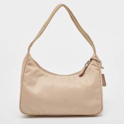 Pre Owned Prada Beige Nylon Mini Re-Edition 2000 Shoulder Bag
