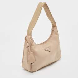 Pre Owned Prada Beige Nylon Mini Re-Edition 2000 Shoulder Bag