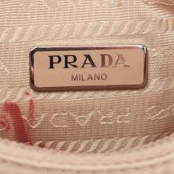 Pre Owned Prada Beige Nylon Mini Re-Edition 2000 Shoulder Bag