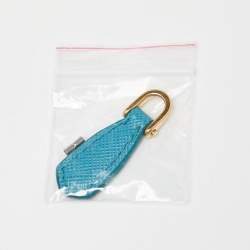 Prada Turquoise Saffiano Leather Zip Around Wallet