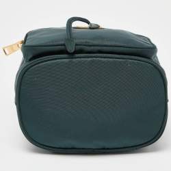 Pre Owned Prada Green Nylon Duet Drawstring Bucket Bag