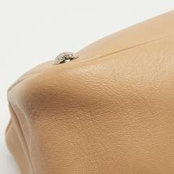 Prada Light Peach Leather Large Double Handle Tote