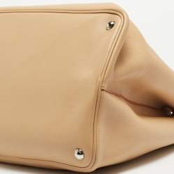 Prada Light Peach Leather Large Double Handle Tote