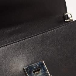 Pre Owned Prada Black Leather Elektra Wallet On Chain