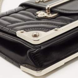 Pre Owned Prada Black Diagramme Leather Cahier Shoulder Bag