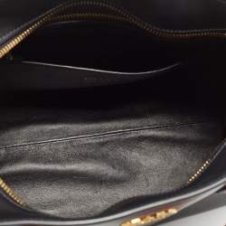 Pre Owned Prada Red/Black Crocodile and Saffiano Lux Leather Medium Esplanade Satchel