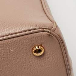 Pre Owned Prada Pink Saffiano Lux Leather Galleria Tote