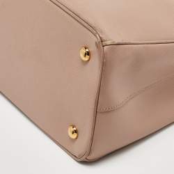 Pre Owned Prada Pink Saffiano Lux Leather Galleria Tote