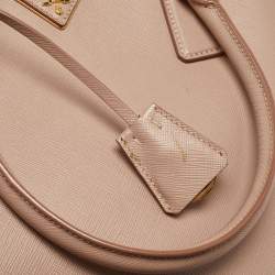 Pre Owned Prada Pink Saffiano Lux Leather Galleria Tote