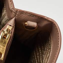 Pre Owned Prada Pink Saffiano Lux Leather Galleria Tote