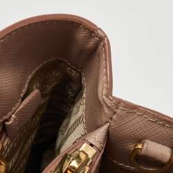 Pre Owned Prada Pink Saffiano Lux Leather Galleria Tote