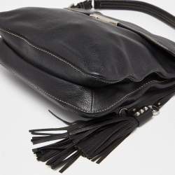 Pre Owned Prada Black Leather Shoulder Bag