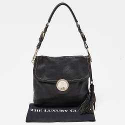 Pre Owned Prada Black Leather Shoulder Bag
