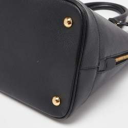 Prada Black Saffiano Lux Leather Promenade Satchel